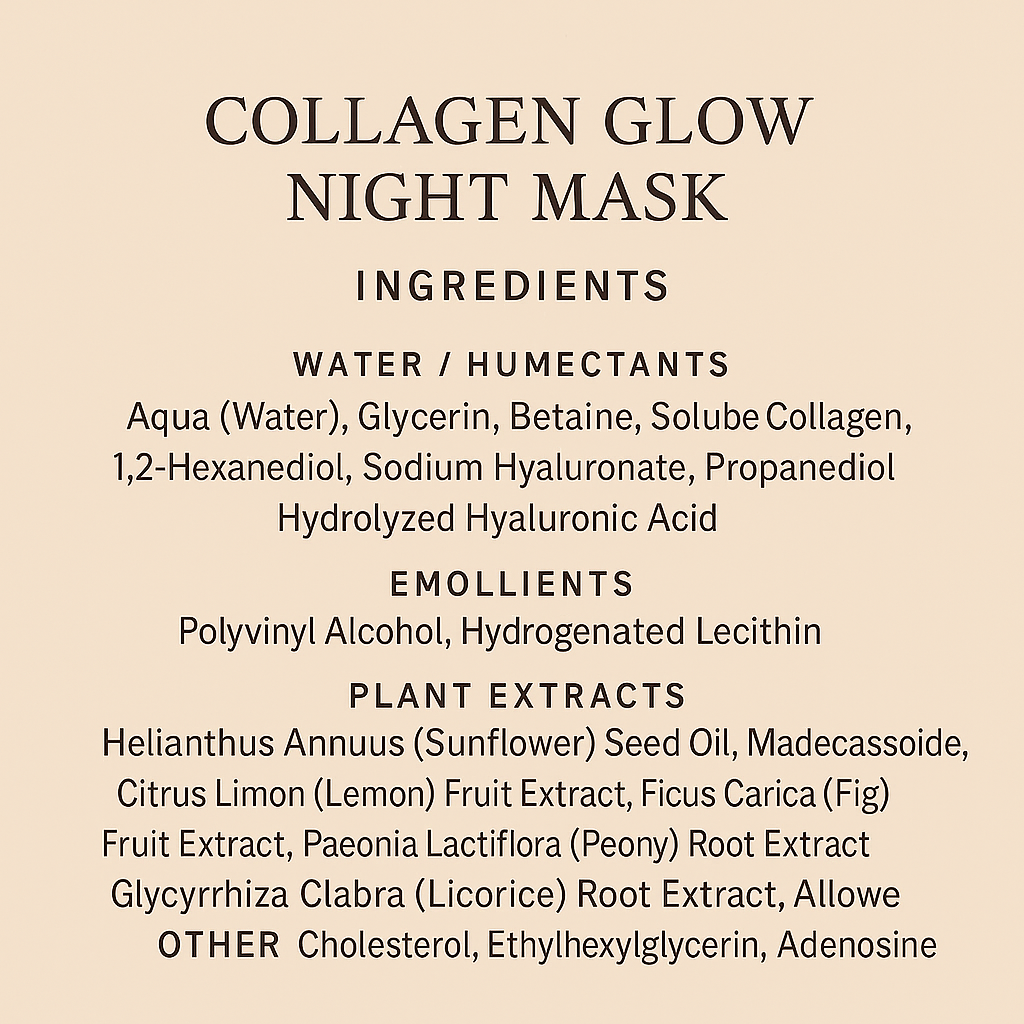 Collagen Glow Night Wrapping  Mask