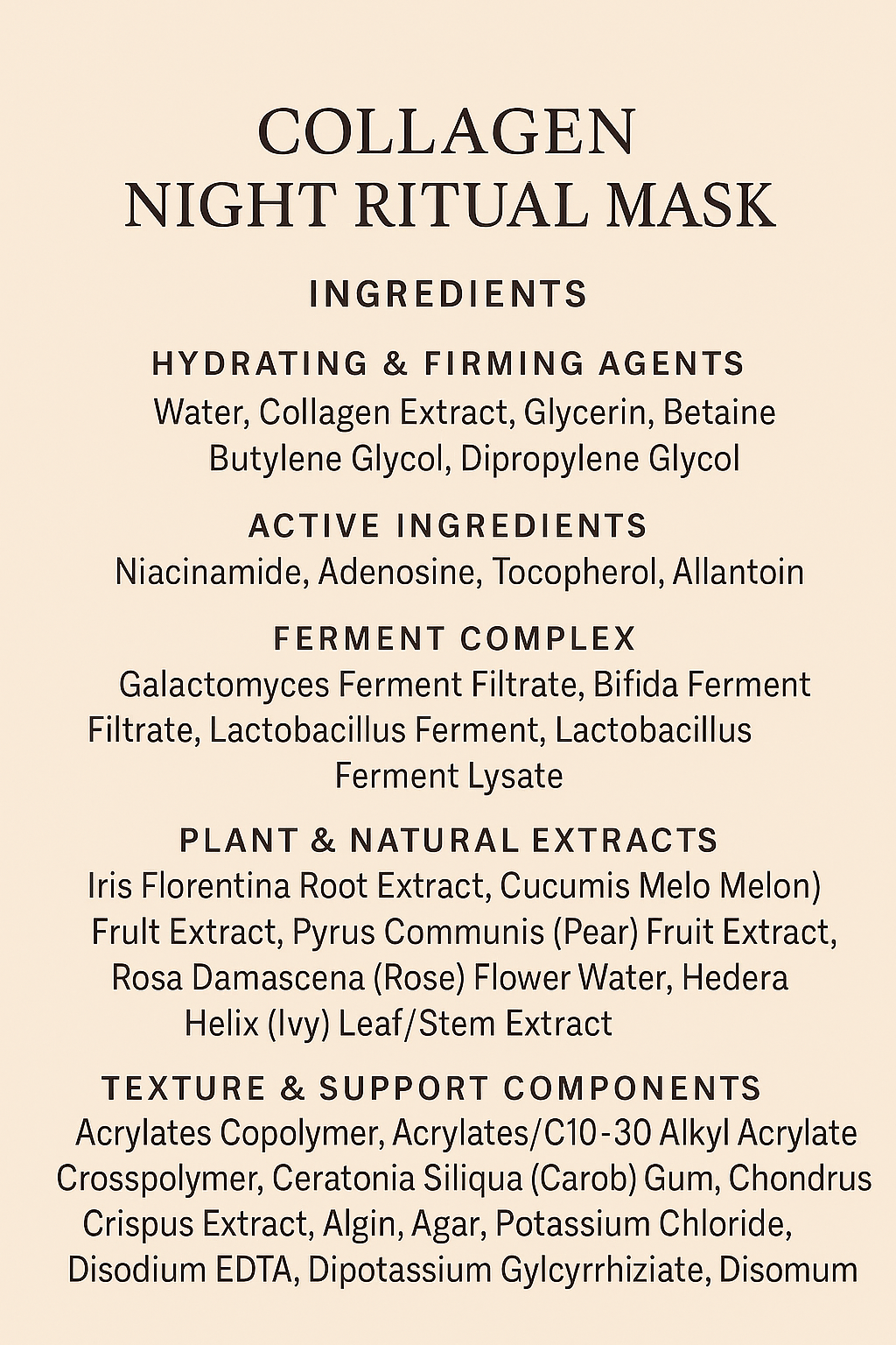 Collagen Night Ritual Wrapping Mask